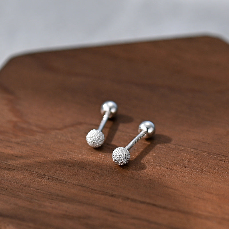 Women's Simple Pure Sier For Fashion Ear Bone Before Stud Earrings