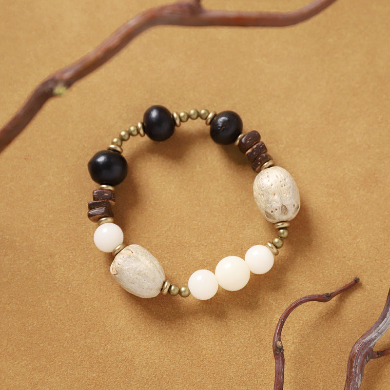 Women's & Men's Chinese Natural Plant Seed Fruit Bodhi Retro Bracelet