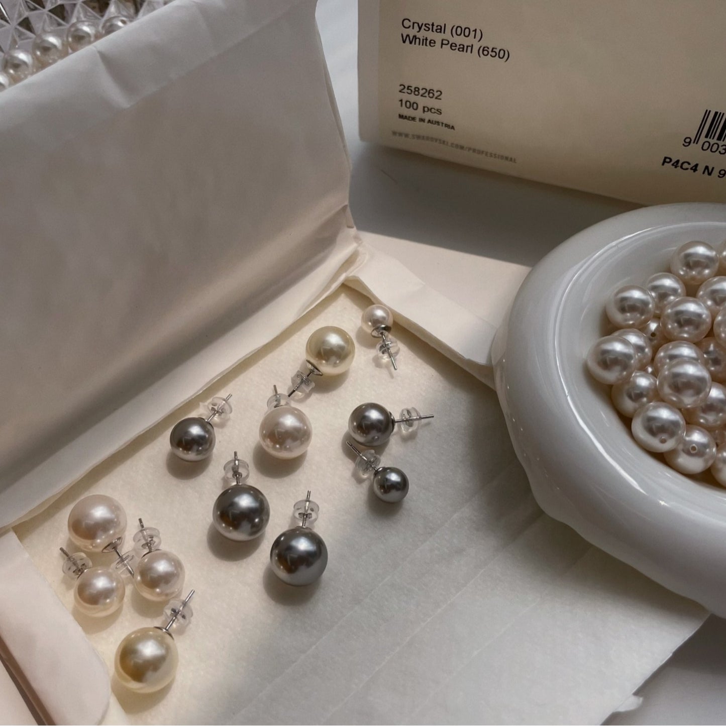 Sterling Sier Pearl Ear Oversized Perfect Earrings