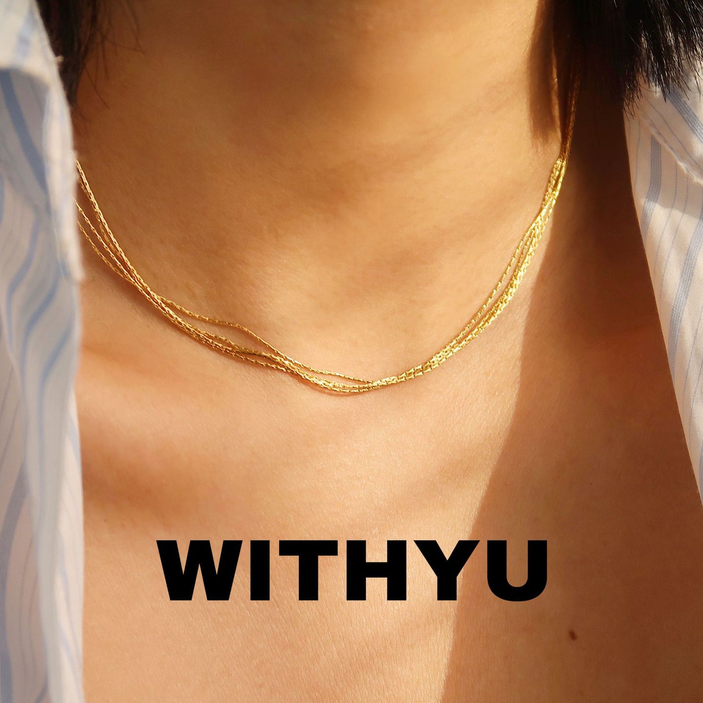 Retro High-grade Versatile Titanium Steel Gold-plated Necklaces