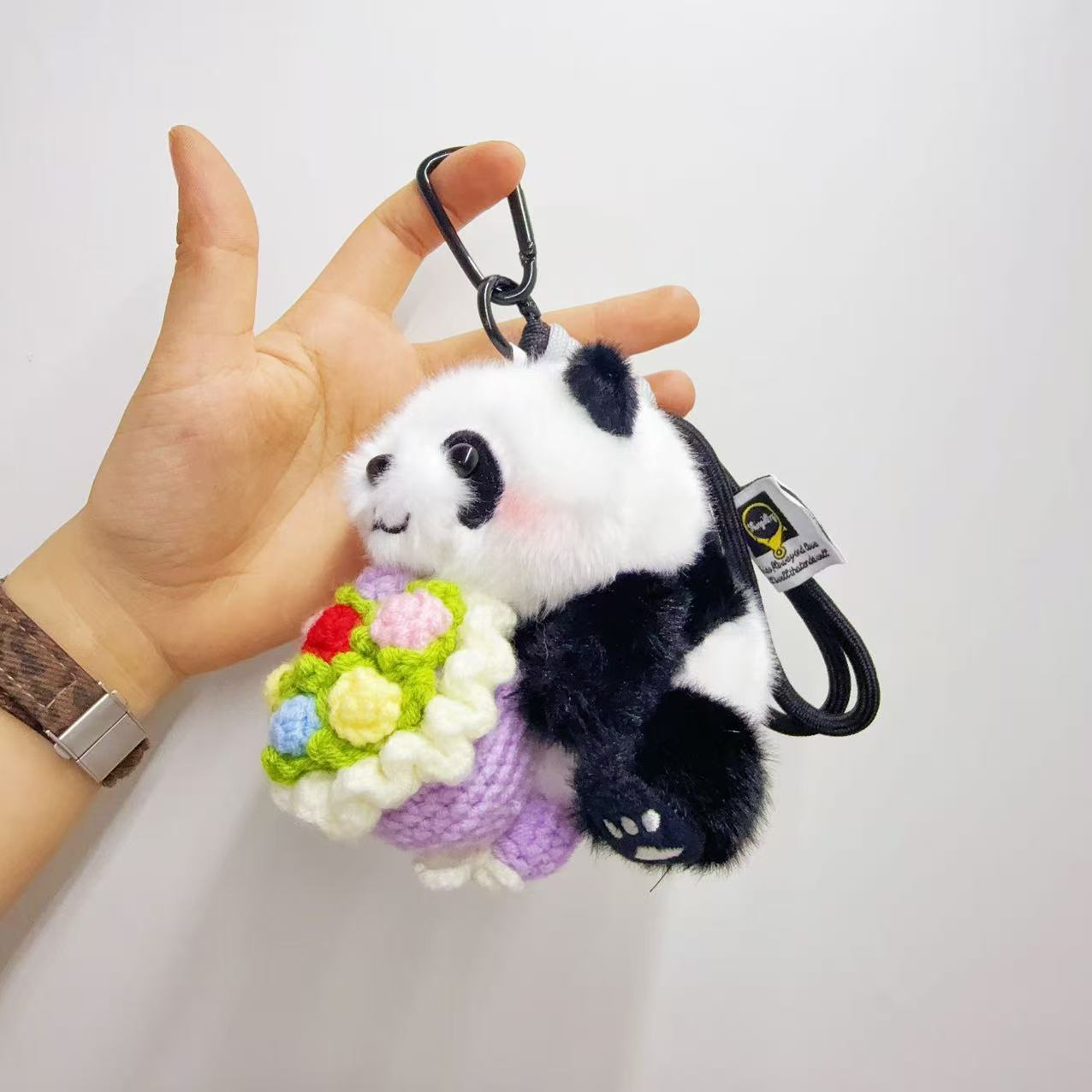 Panda Hug Flower Base Gift Cute Pendants