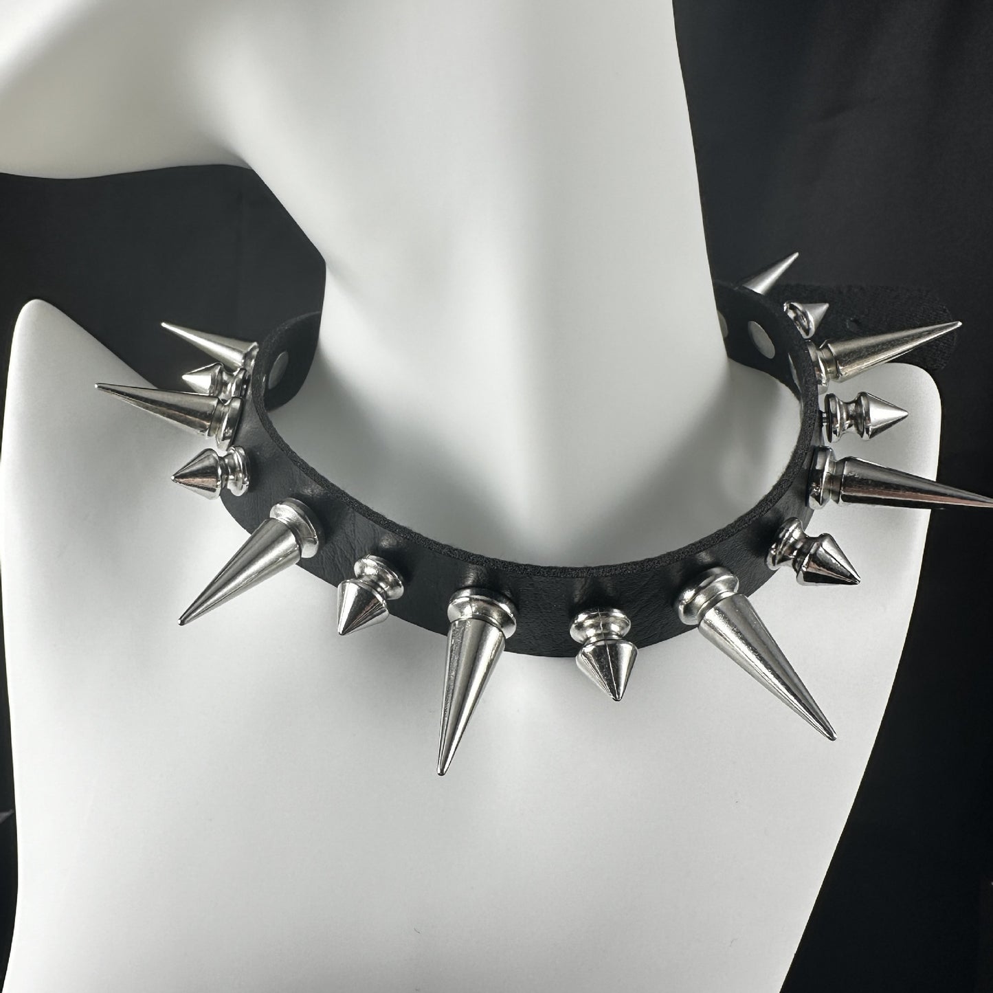 Size Leather Dark Punk Rock Niche Asian Culture Collar