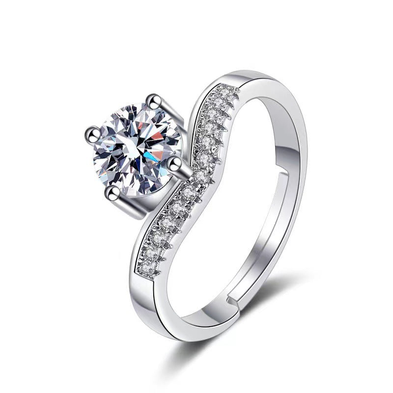 Streaming On Moissanite Female Affordable Luxury Fashion Rings
