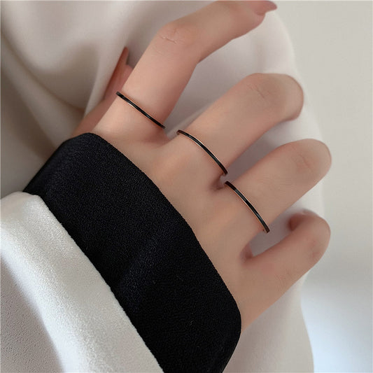 Red Small Knuckle Combination Suit Fashion Titanium Steel Rings