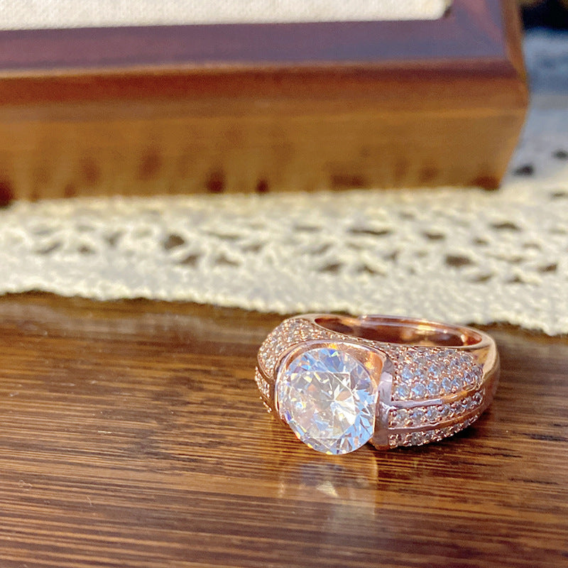 Palace Rose Golden Lace Hollow Open End Expensive Rings