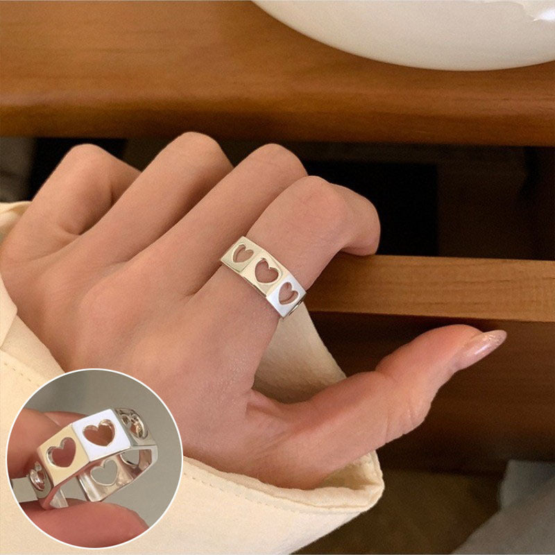 Hammered Female Fashion Personality Creativity Design Rings