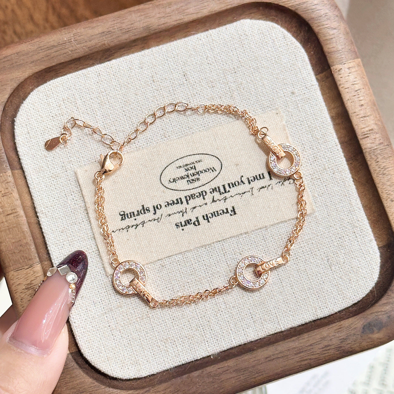 Women's Good Luck Comes Copper Coin Fashion Bracelet