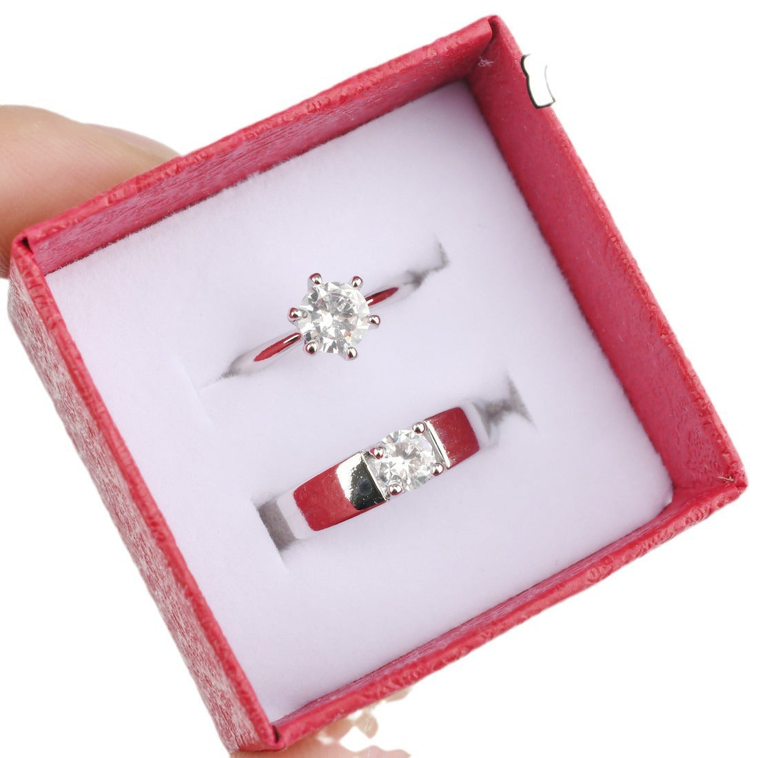 Simple Advanced Imitation Diamond Plated Not Easy To Fade Ring