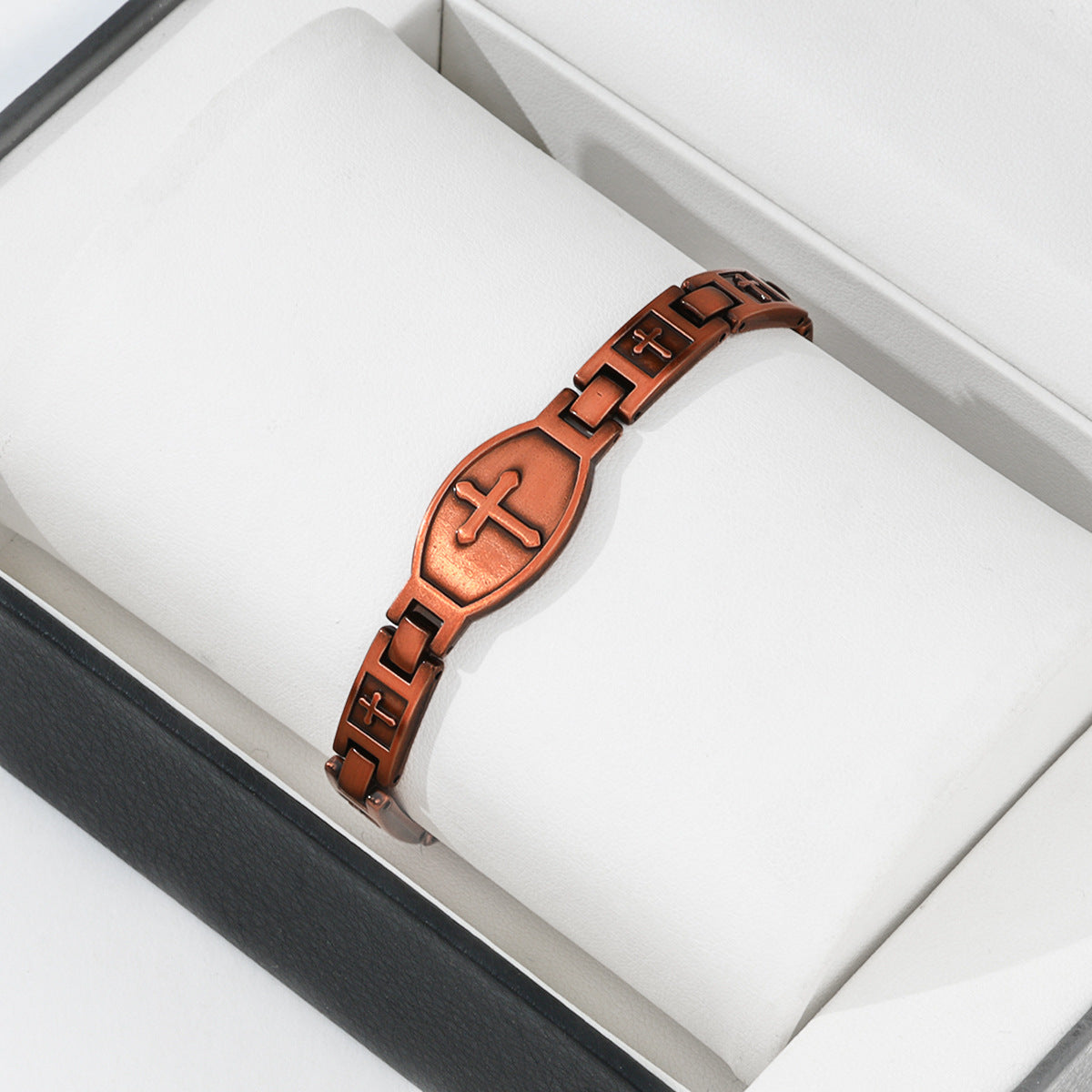 Environmentally Friendly Alloy Retro Fashion Cross Full Magnet Detachable Bracelet
