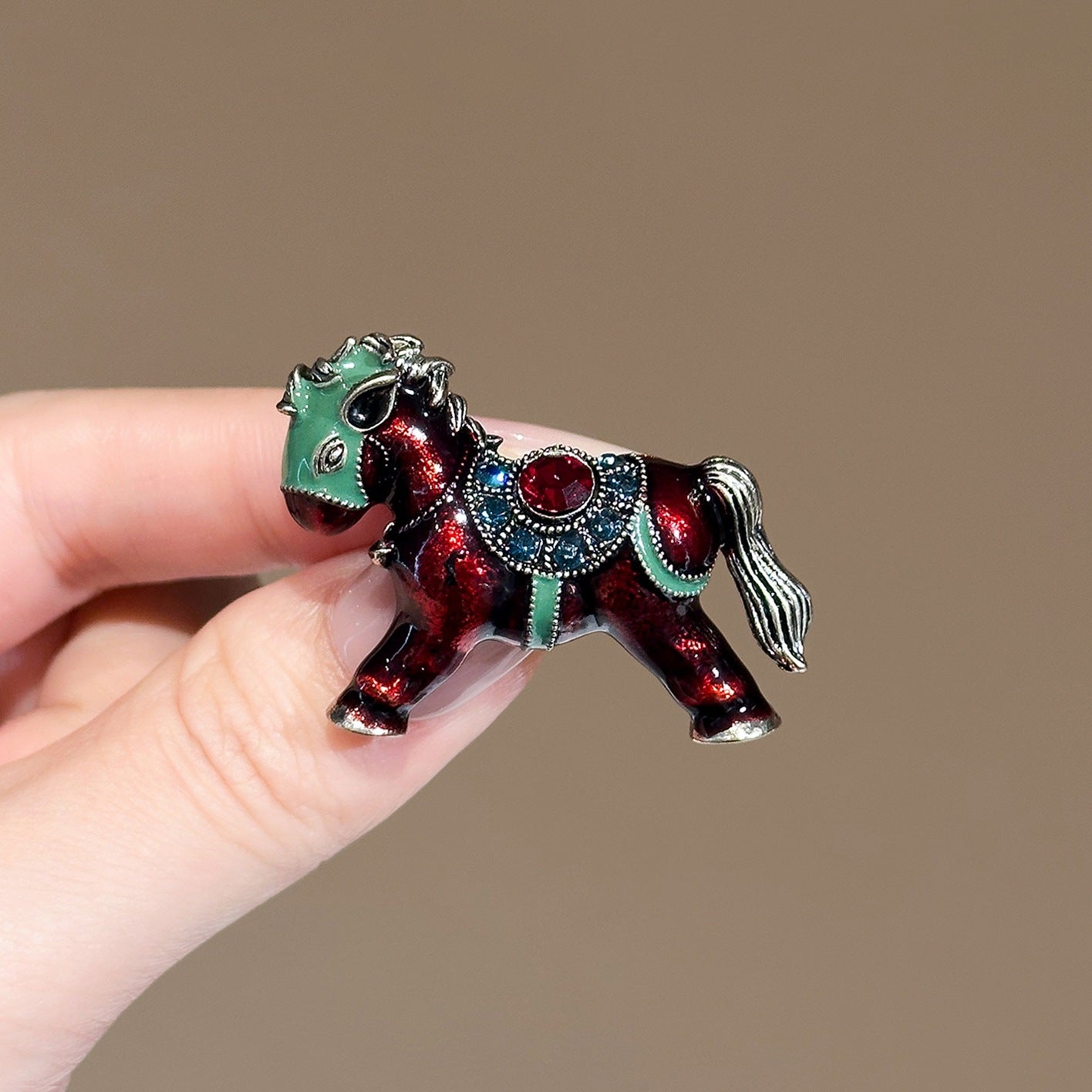 Red Pony Brooch Design Sense Niche Brooches