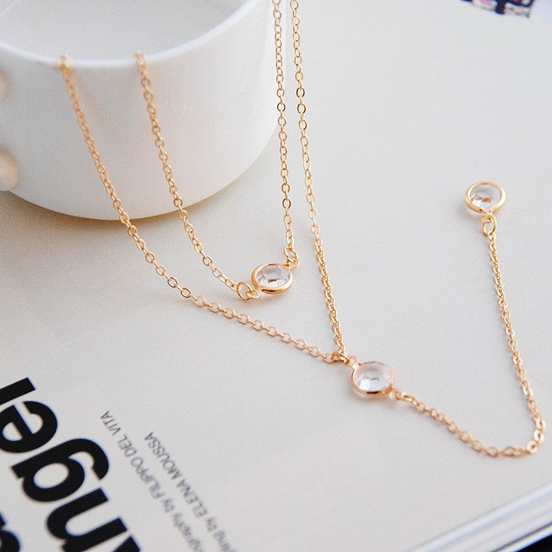 Acrylic Rhinestone Fashion Y-shaped Sexy Transparent Necklaces