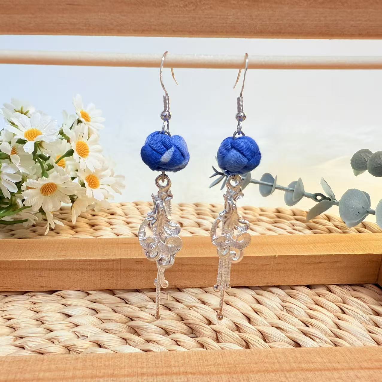 Yunnan Dali Minority Ethnic Style Tassel Southwest Scenic Earrings
