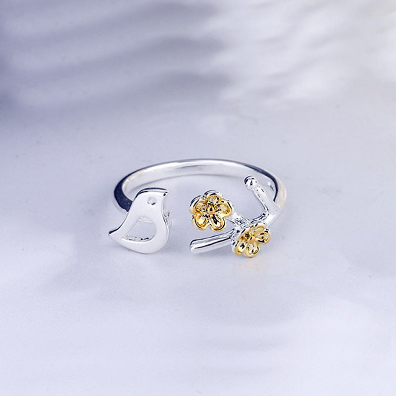 Women's Opening Fresh Temperament Branch Buds Index Ring