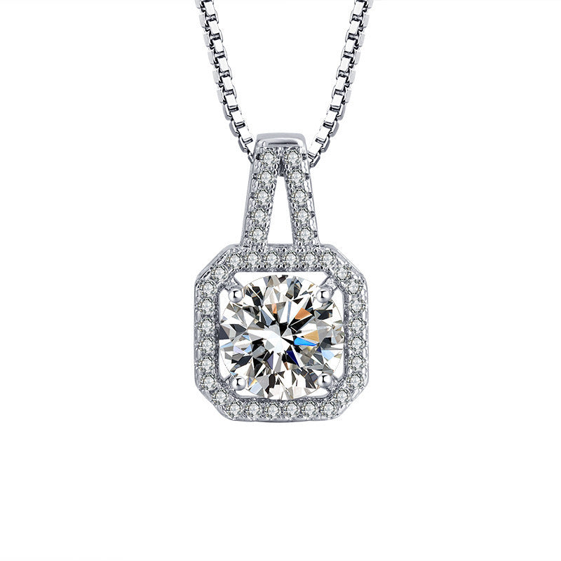 Three-piece Inlaid Zircon Ear Female Clavicle Chain Jewelry Set