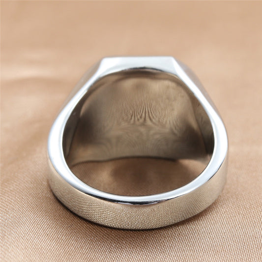 Men's Steel Gemstone Retro Trendy Personality Punk Rings