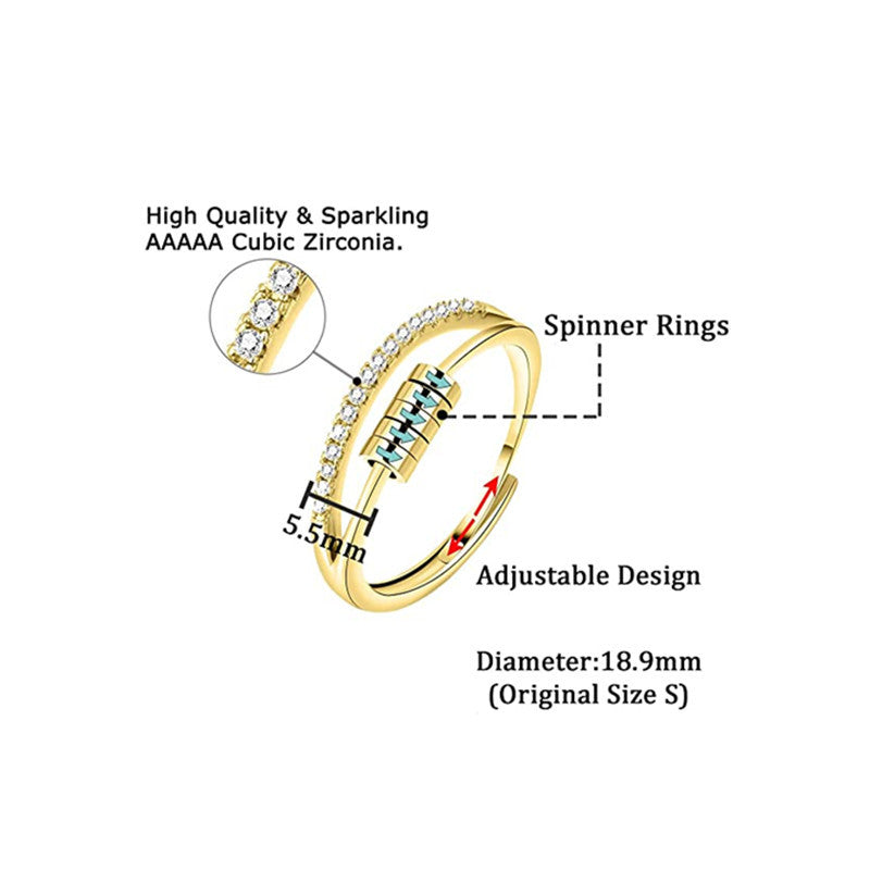 Women's & Men's Anxiety Decompression Fine Tuning Opening Adjustable Thumb Finger Rings
