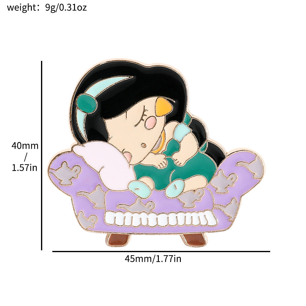 Princess Series Mickey Minnie Dwarf Winnie Brooches