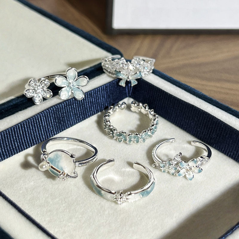 Light Luxury Open Female Fashion Sweet Cool Korean Version Index Ring