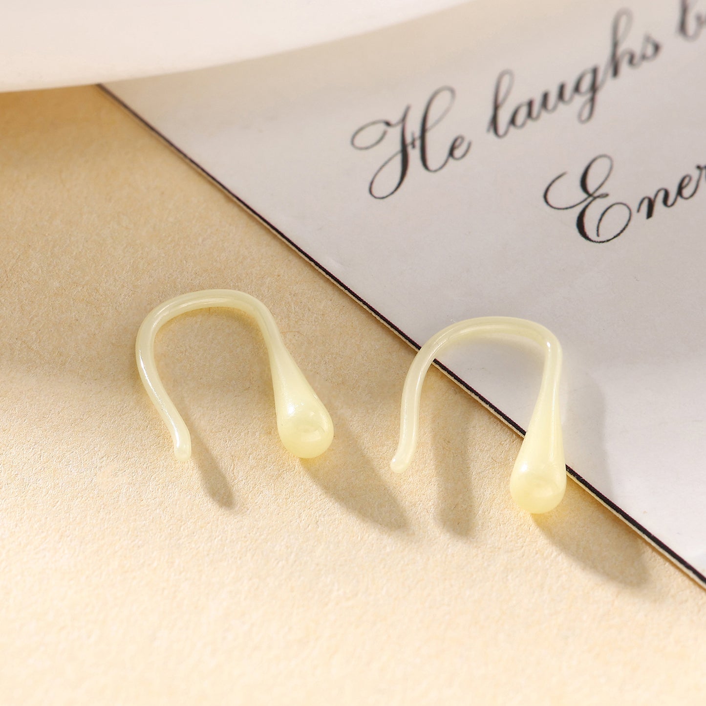 U-shaped Pure Simple Colorful Ceramic Niche Ear Hook