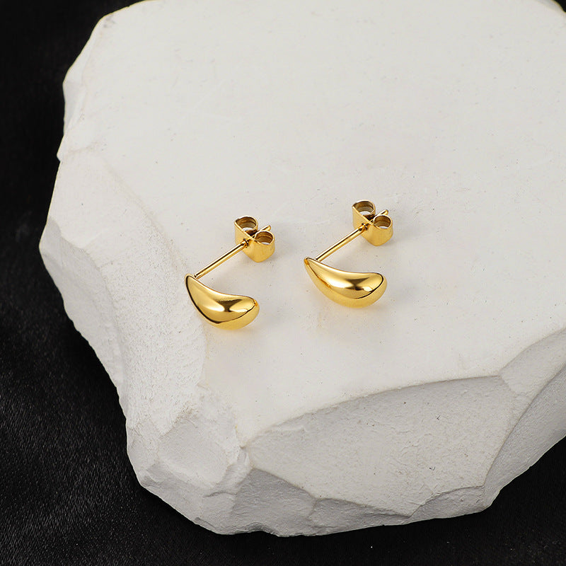 Women's Personalized Small Drop Colorfast French Retro Earrings