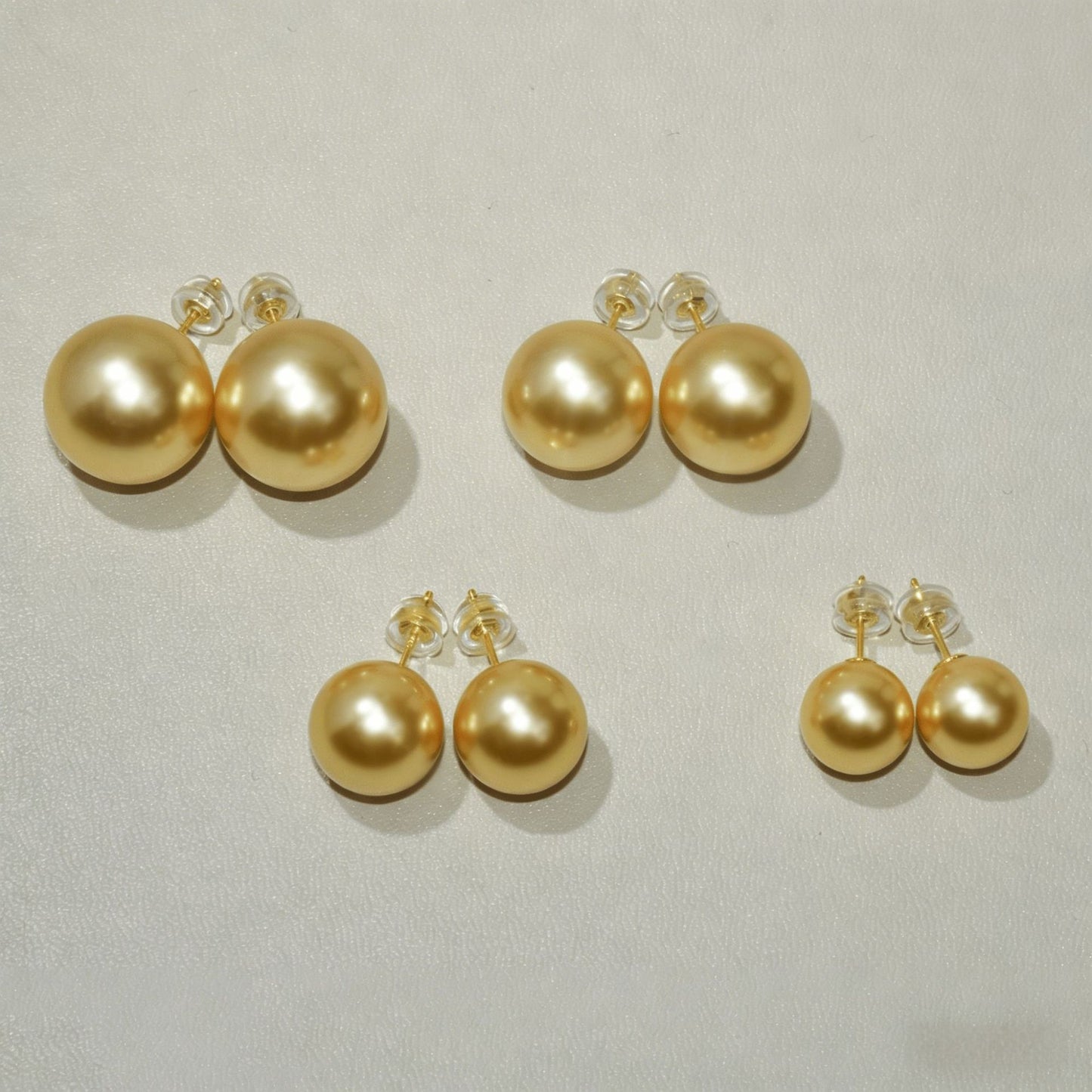 Simple Pearl Plain Ear Basic Style High Sense Stud Earrings