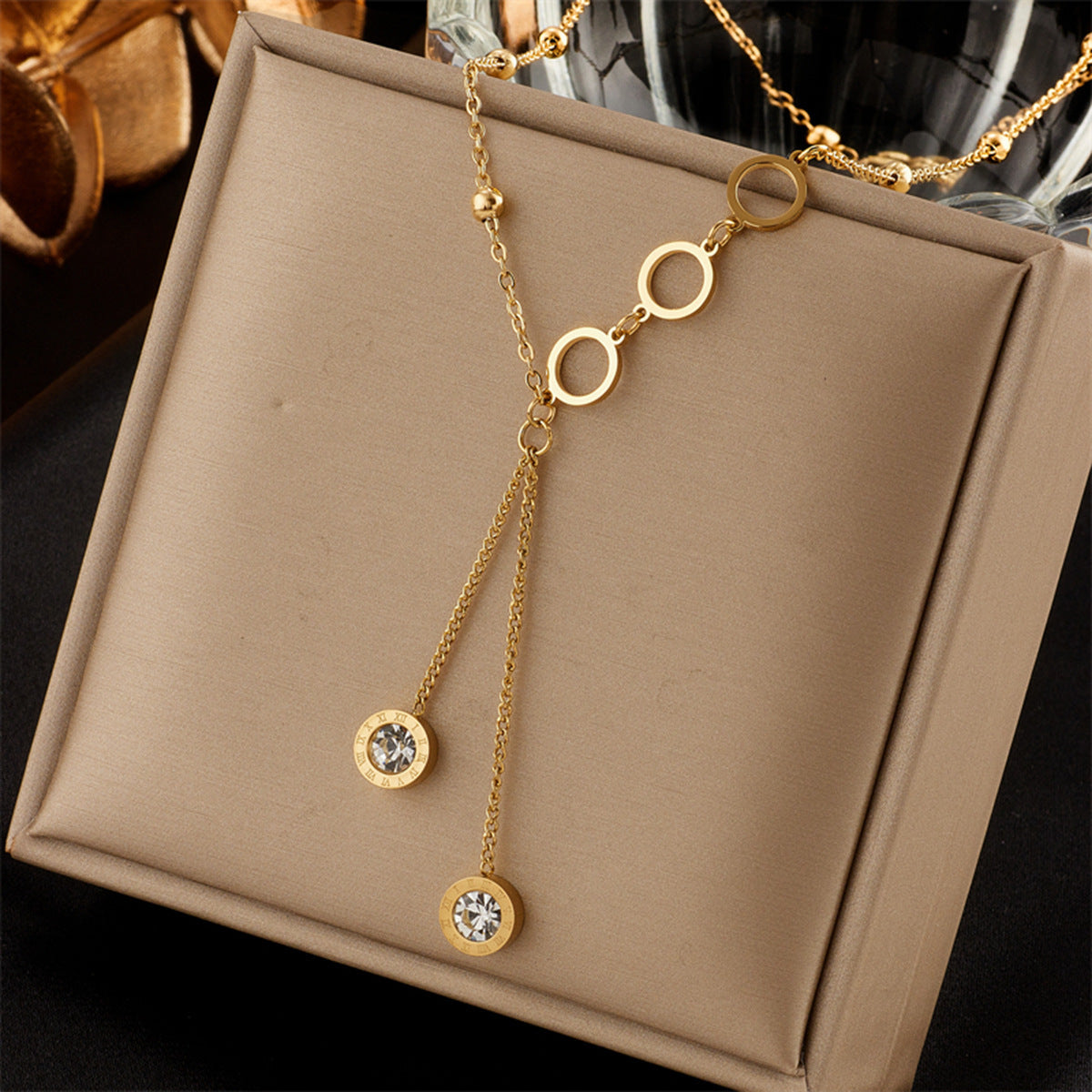 Women's Sun Cross Stainless Steel Fashion Personality Design Necklace