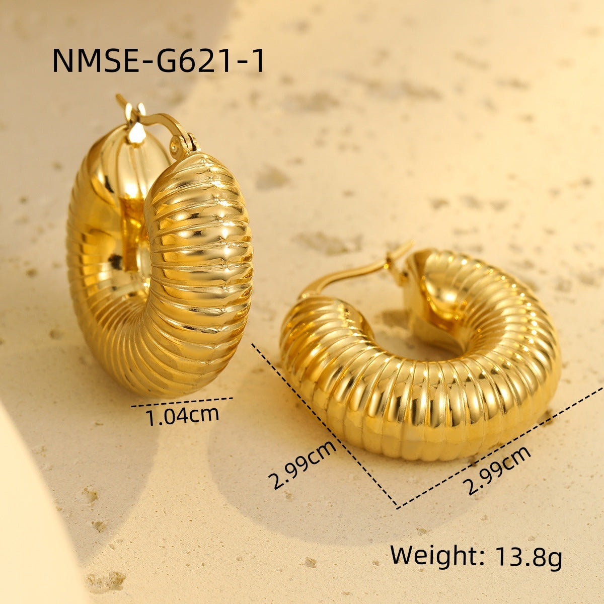 Stainless Steel Sweet Cool Style Geometric Metal Female Earrings