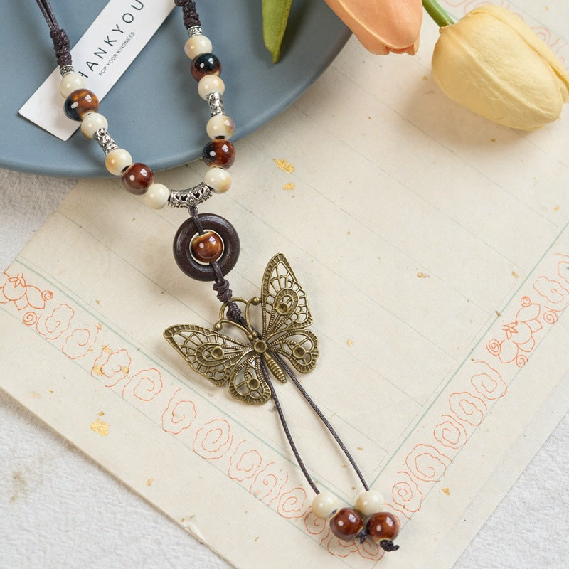Butterfly Artsy National Style Artistic Chinese Necklaces