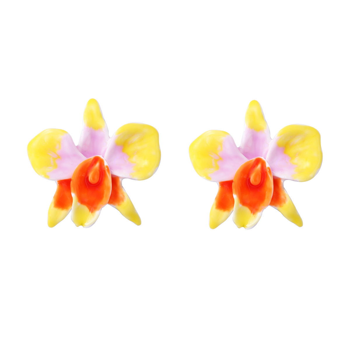 Dripping Oil Color Personality Fresh Flower Vacation Rings