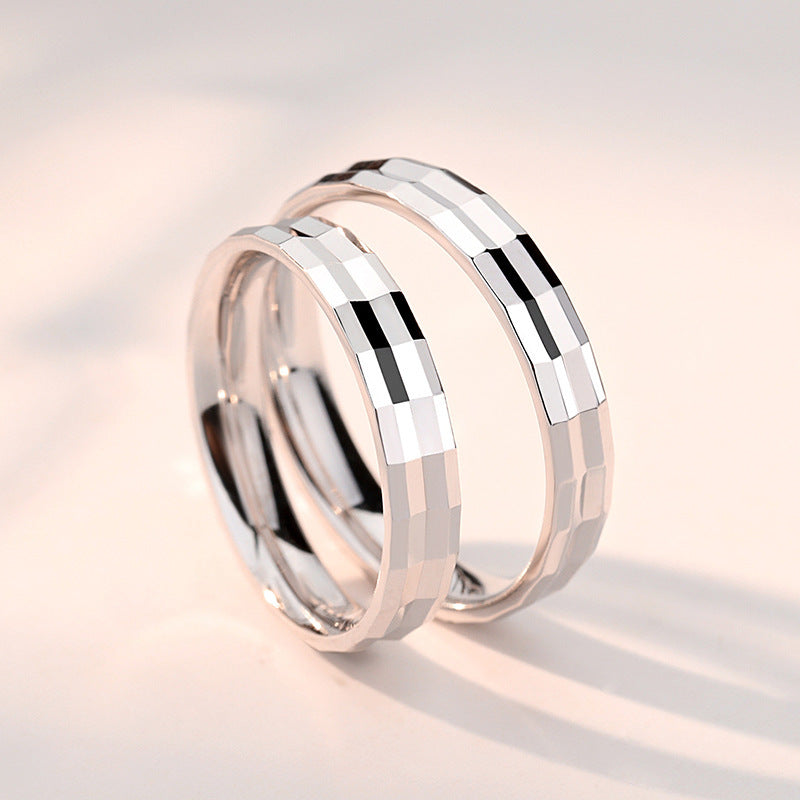 Closed Inner Arc Fashion Female Mesh Mirror Rings