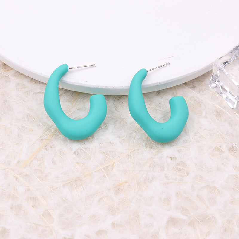 Crescent Circle Design Shaped High-grade Ear Earrings