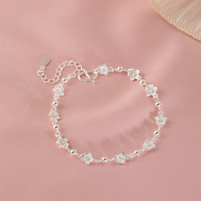Sweet Female Round Beads Temperament Small Flower Design Fashionable All Bracelets