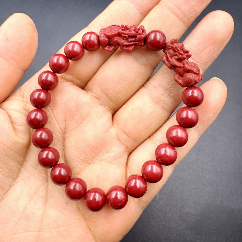 Women's Cinnabar Female Life Safety Gourd Fu Lu Fortune String Bracelets