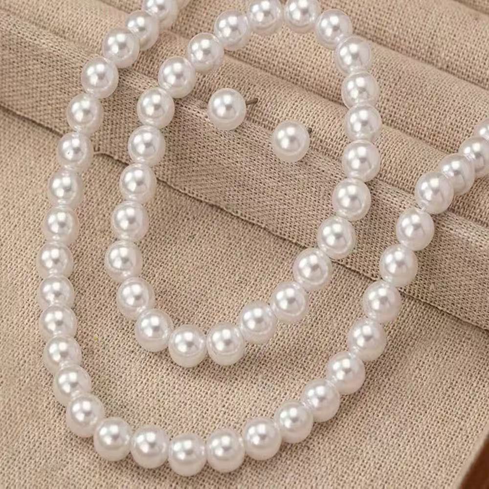 Women's Imitation Pearl Three-piece Affordable Luxury Fashion Jewelry Set