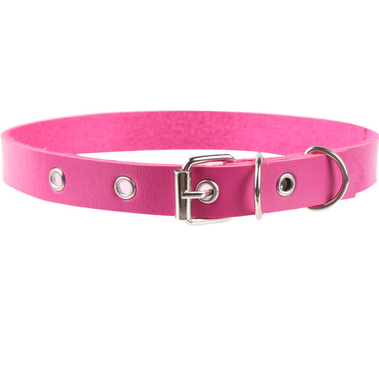 Ya Mi Punk Flat Buckle Leather Collar