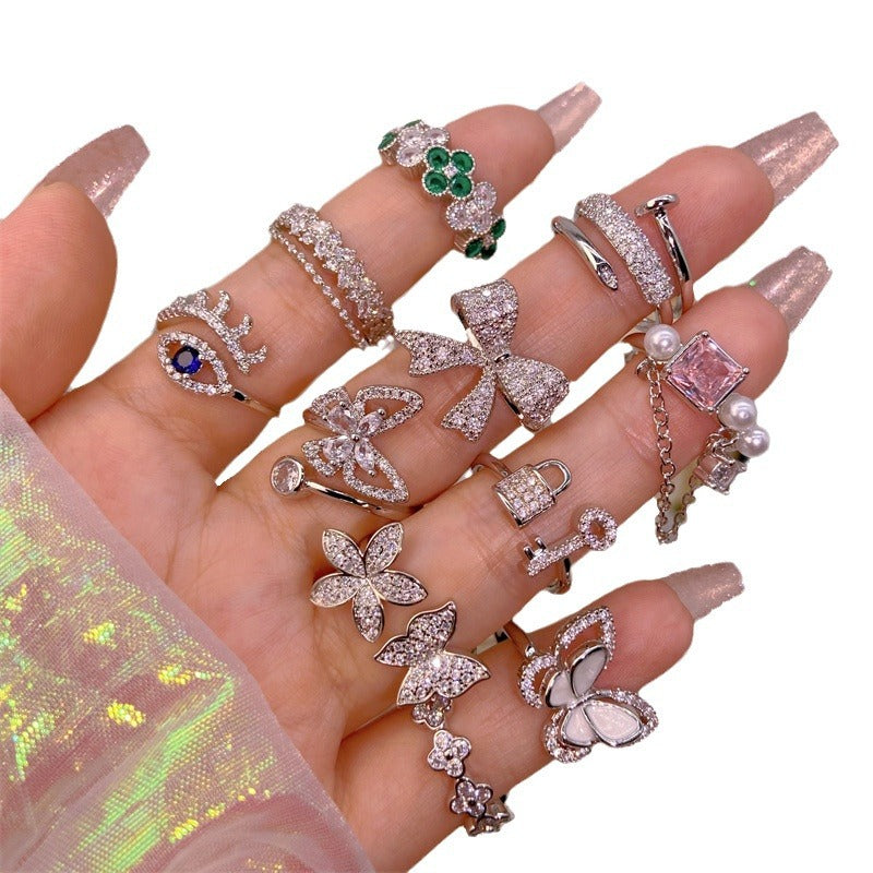 Yuan High-quality Zircon High-grade Color Retaining Open Rings