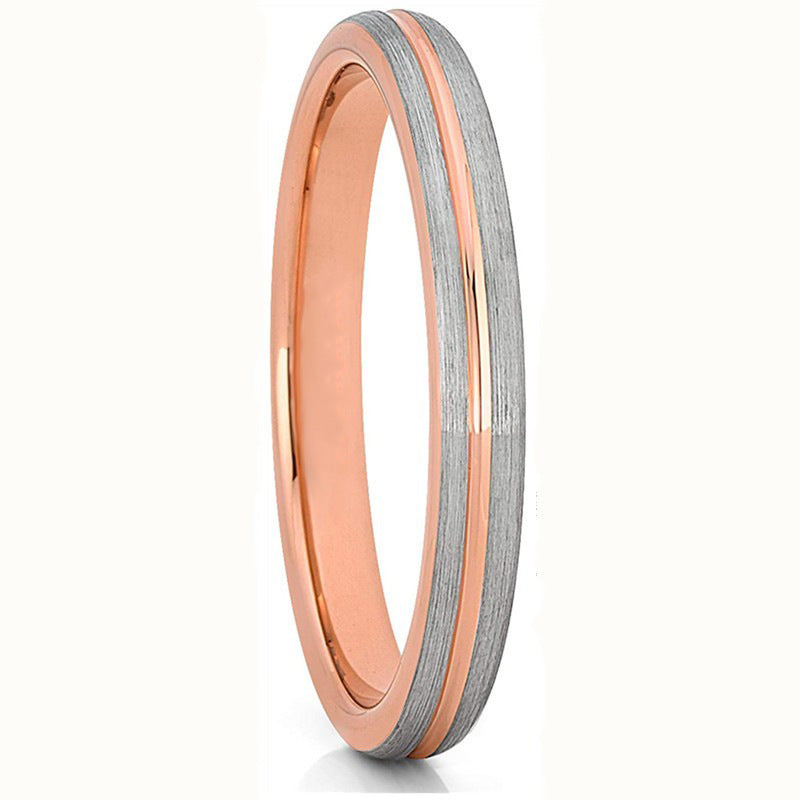 Fashion Xi Rose Gold Stainless Steel Ring