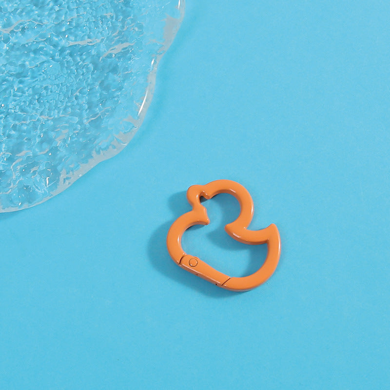 Color Paint Duck Key Spring Fastener Rings