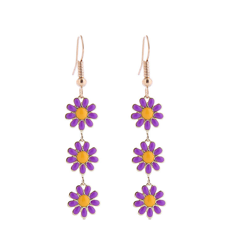 Fashion Little Daisy Clavicle Female Sweet Boho Earrings