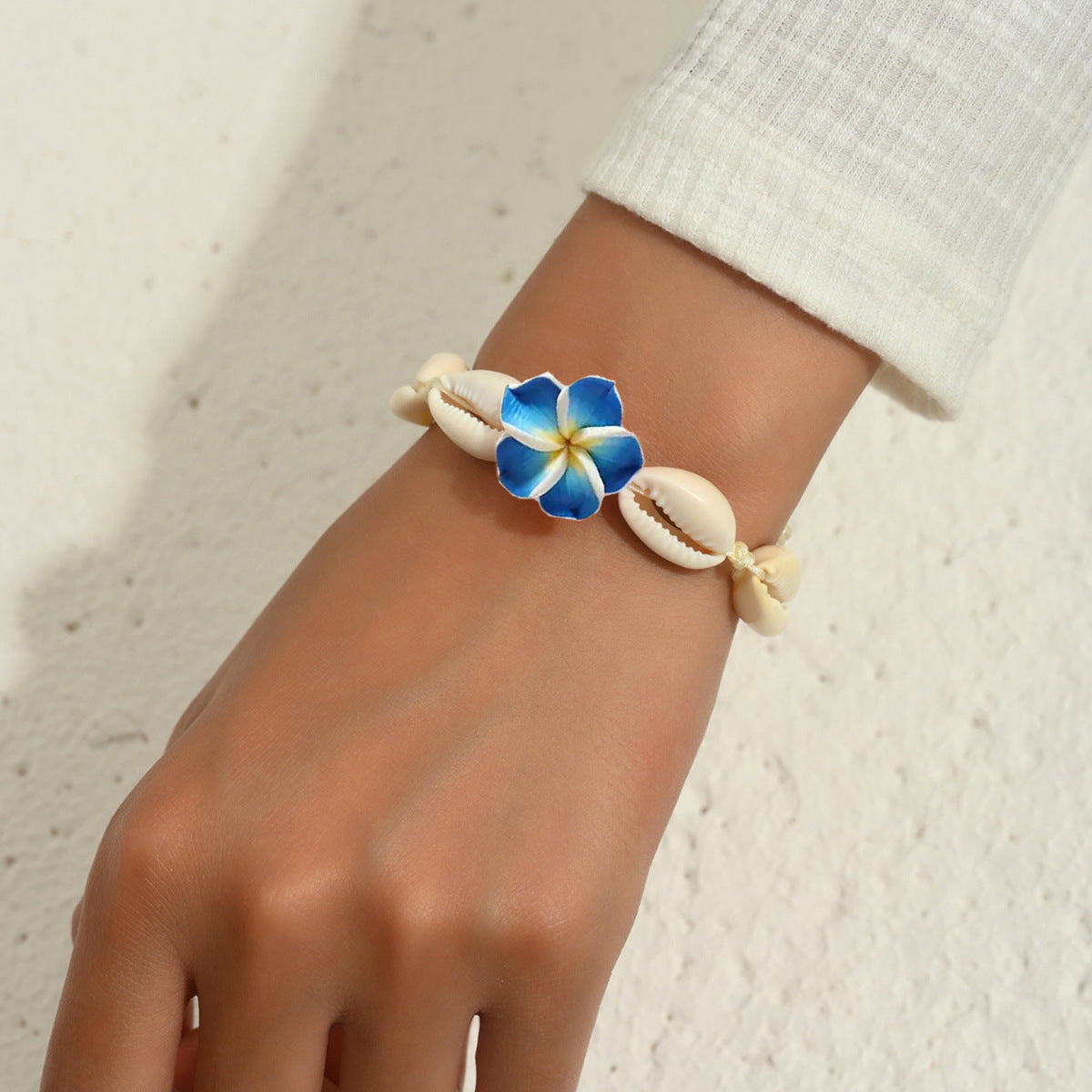 Beach Vacation Style Polymer Clay Bohemian Shell Hand-woven Navel Bracelets