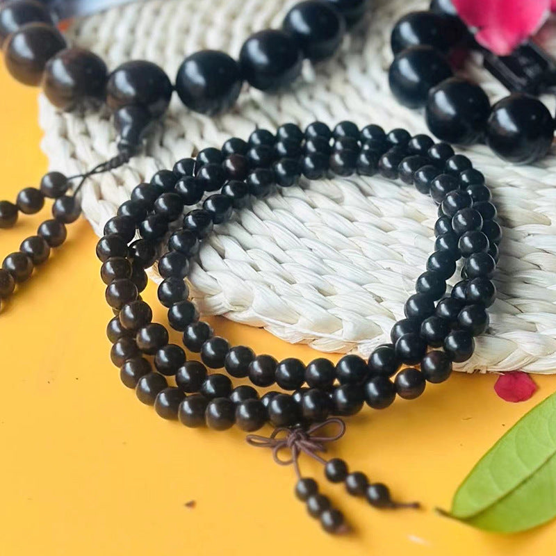 Ebony Beads African Purple Sandalwood Wooden Rosewood Crafts Buddha Bracelets