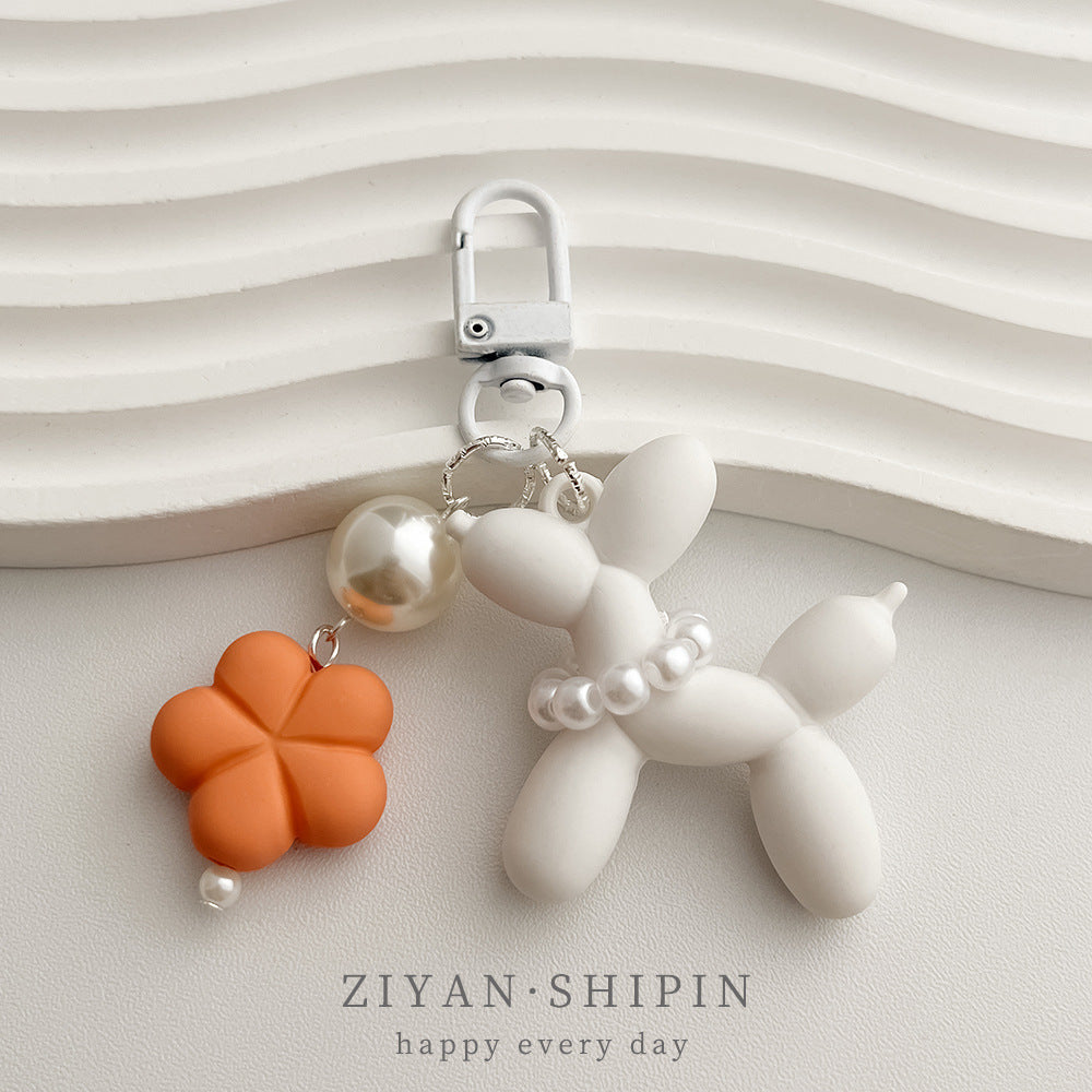 Rubber Balloon Dog Finished Flower Cartoon Earphone Sleeves Hanging Ornaments