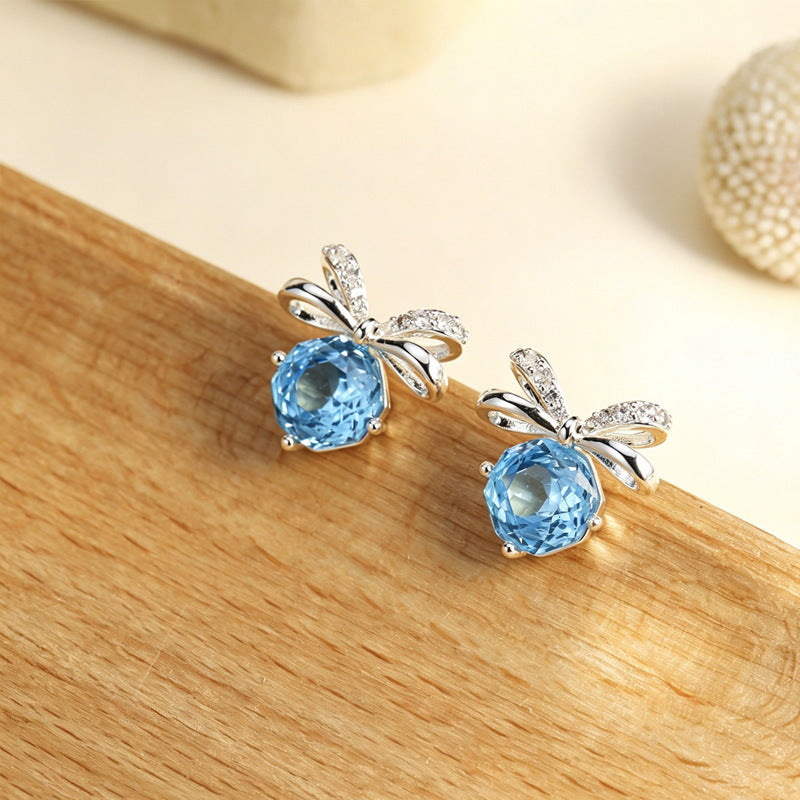 Summer Colorful Millennium Rose Cut Zircon Light Luxury Earrings