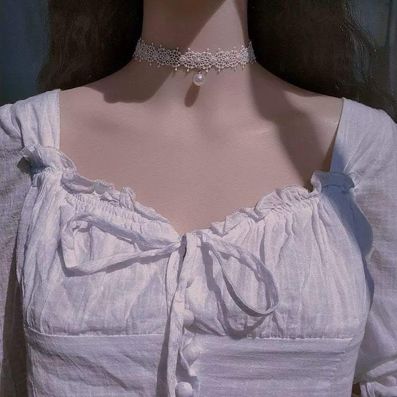 Glamorous Satin Neck Flower Three-dimensional Rose Necklaces