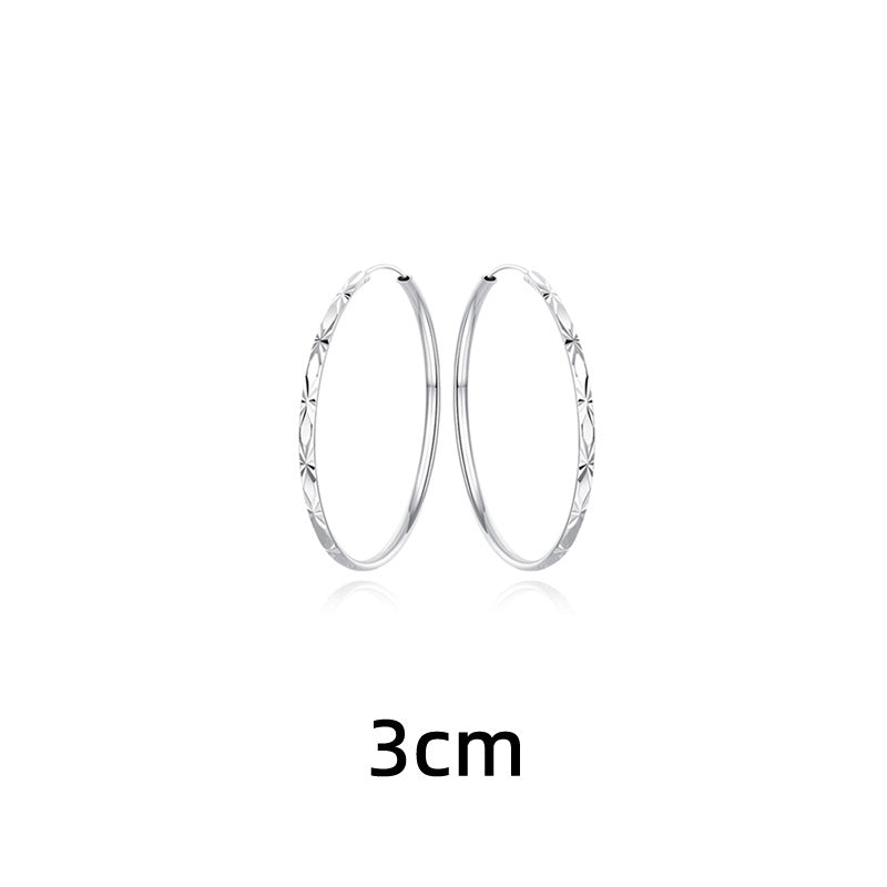 Fashion Diamond Pattern Carven Design Ear Live Earrings