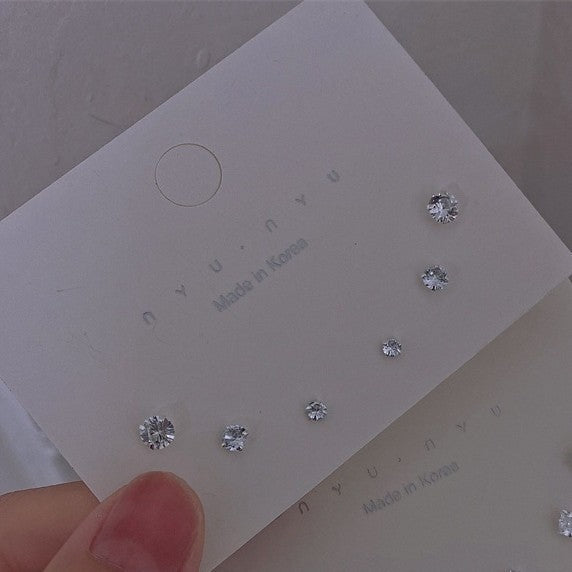 Gentle Perfect Circle Pearl Earings Mini Temperament Simple Rings