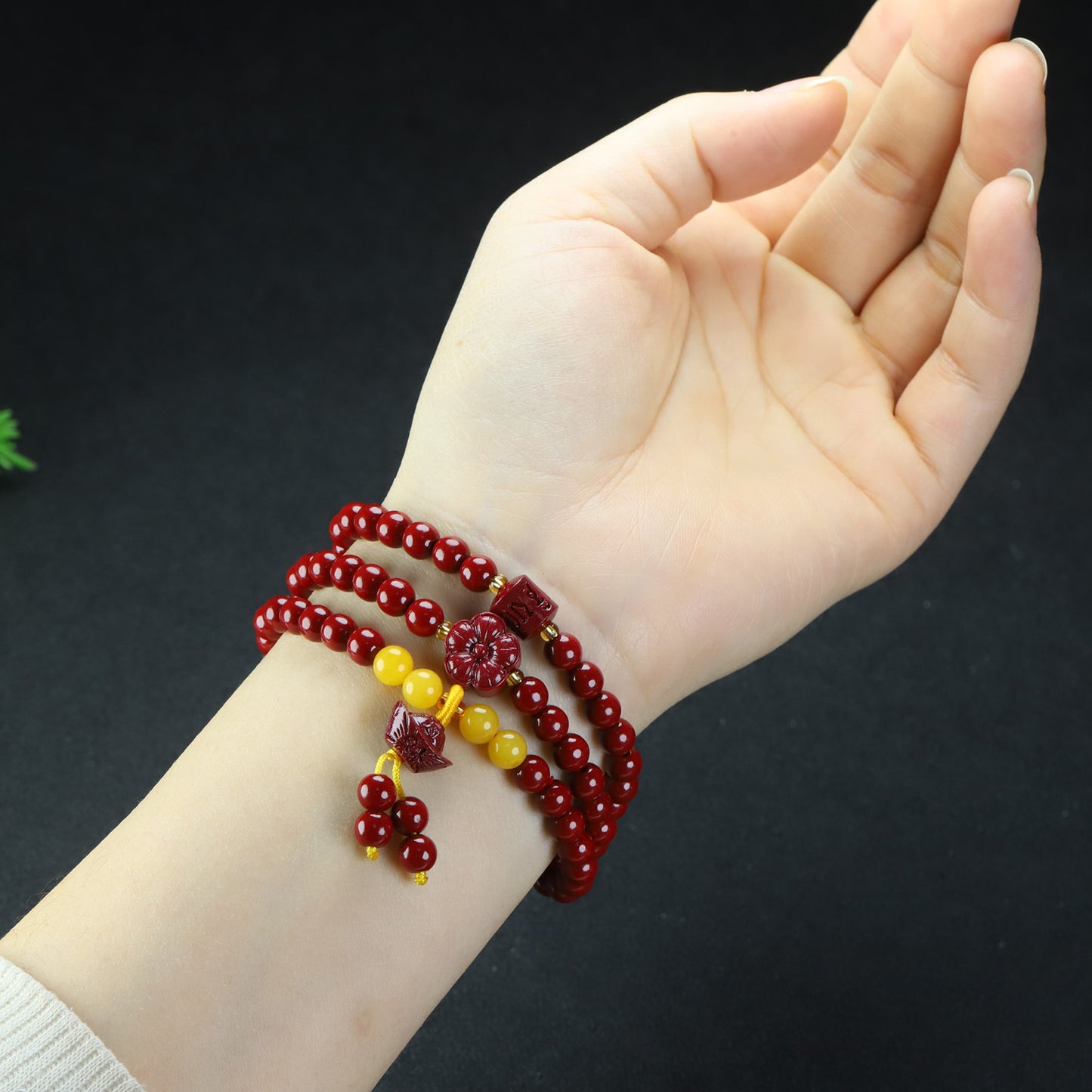 Three-ring Female Niche Exquisite Light Luxury Lucky Bag Beaded National Pendants