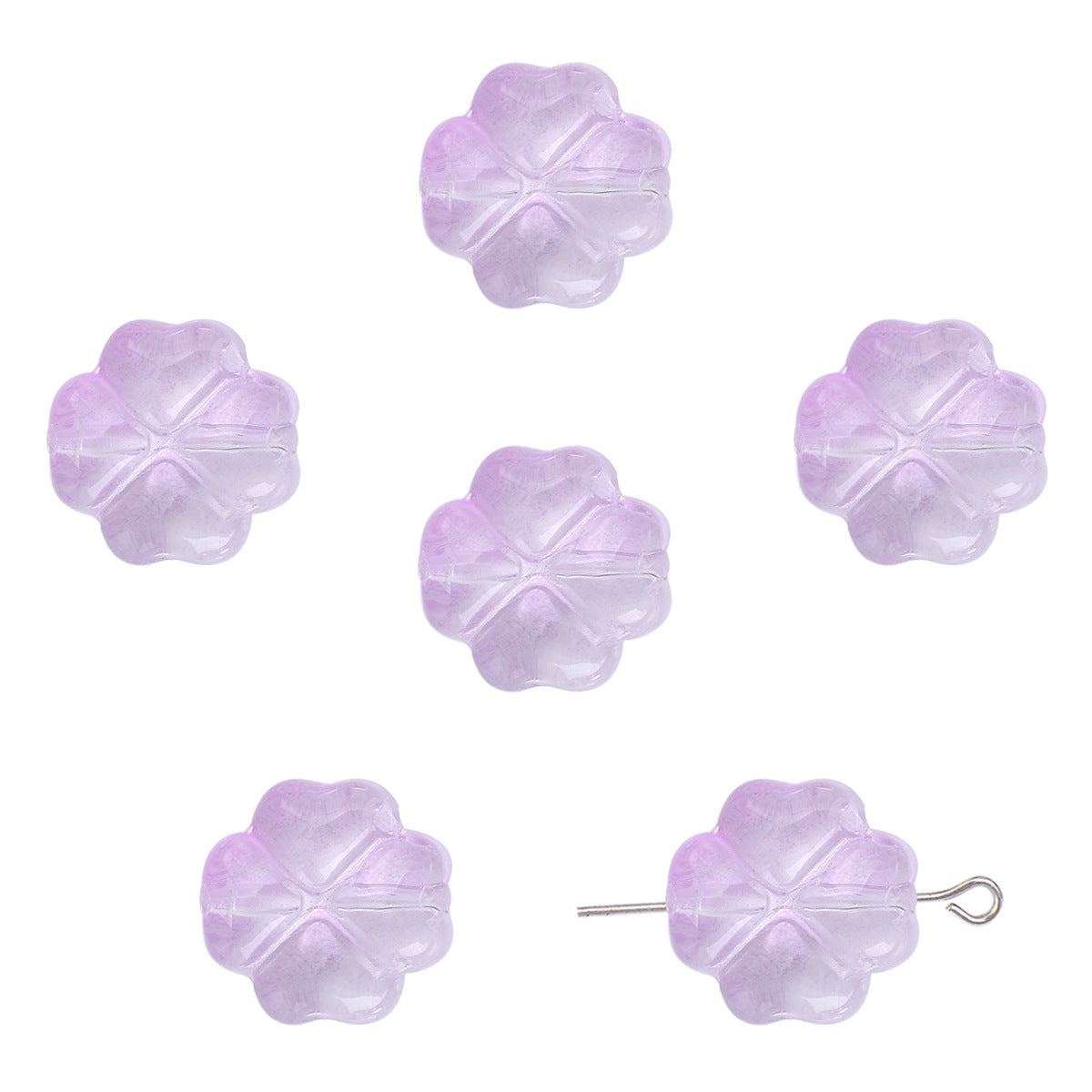 Beautiful Clover Flat Beads Scattered Handmade Jewelry Accessories