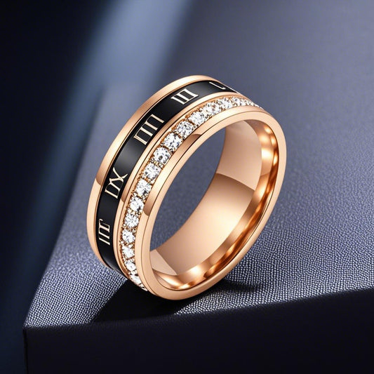 Stainless Steel Advanced Starry Roman Digital Rotating Bracelets