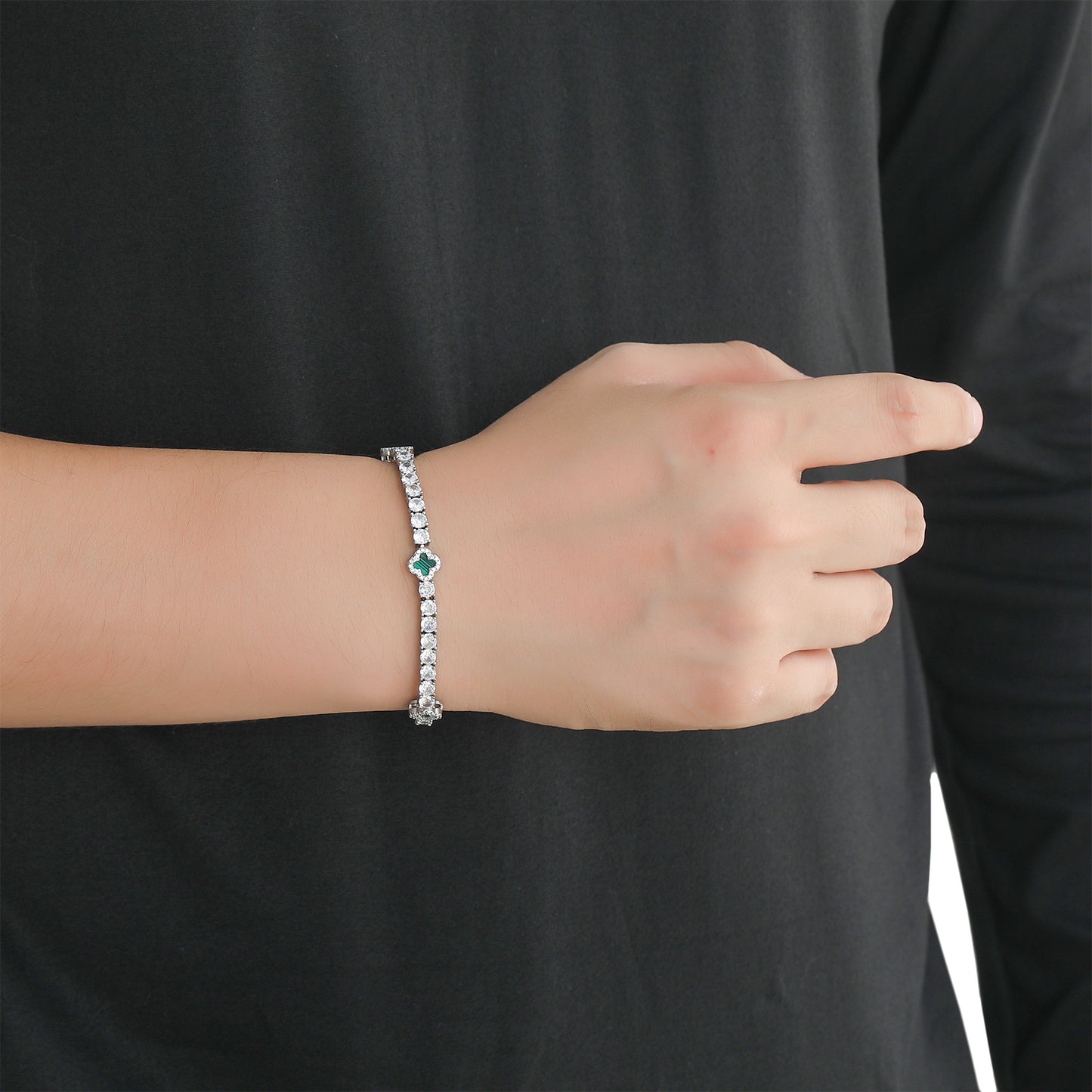 Four-leaf Clover Diamond Tennis Chain Exquisite Bracelets